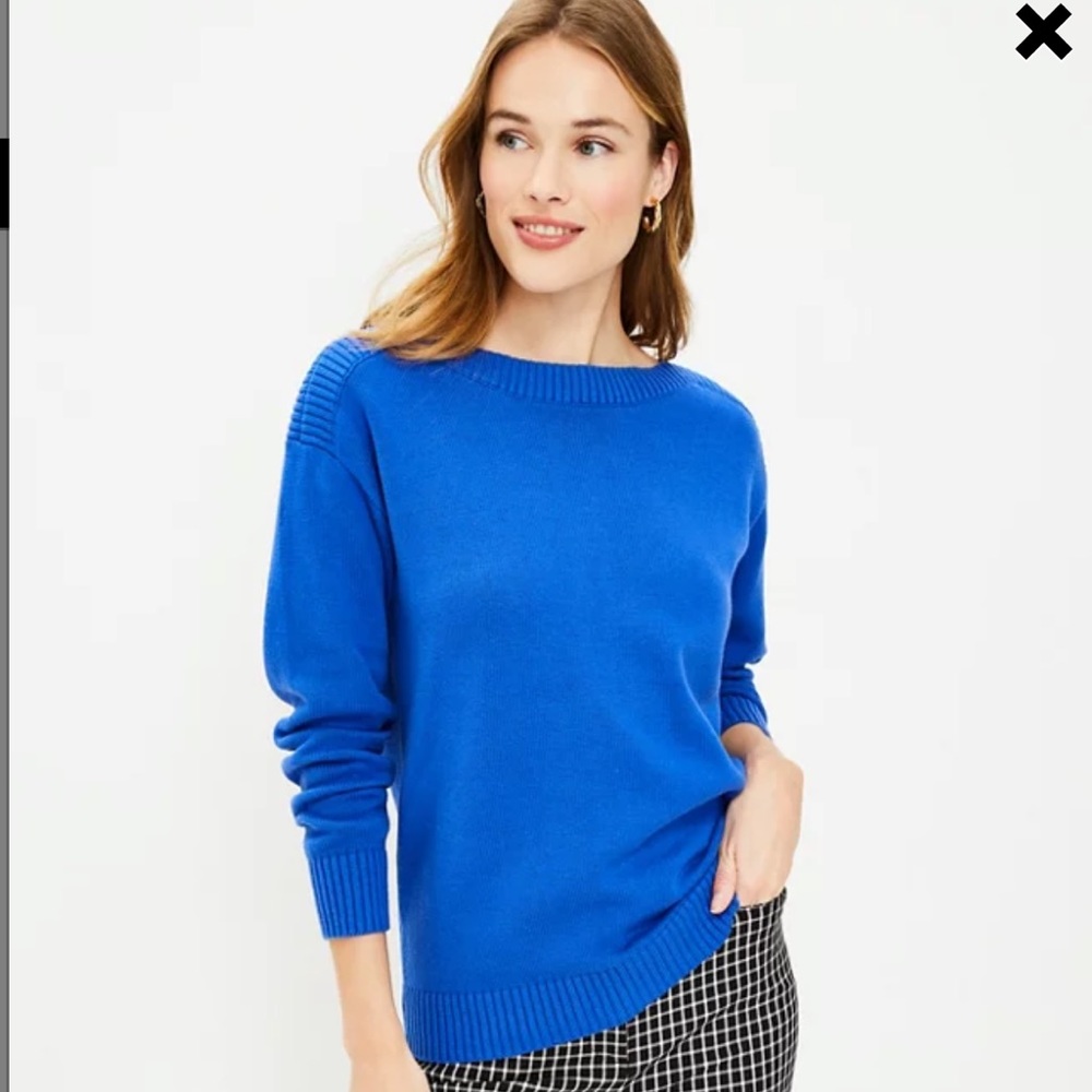 Loft Drop Shoulder Boatneck Sweater - Picture 2 of 2